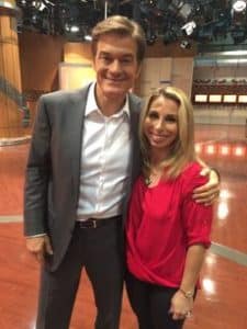 Dr. Oz taping a segment with Stacey Chillemi