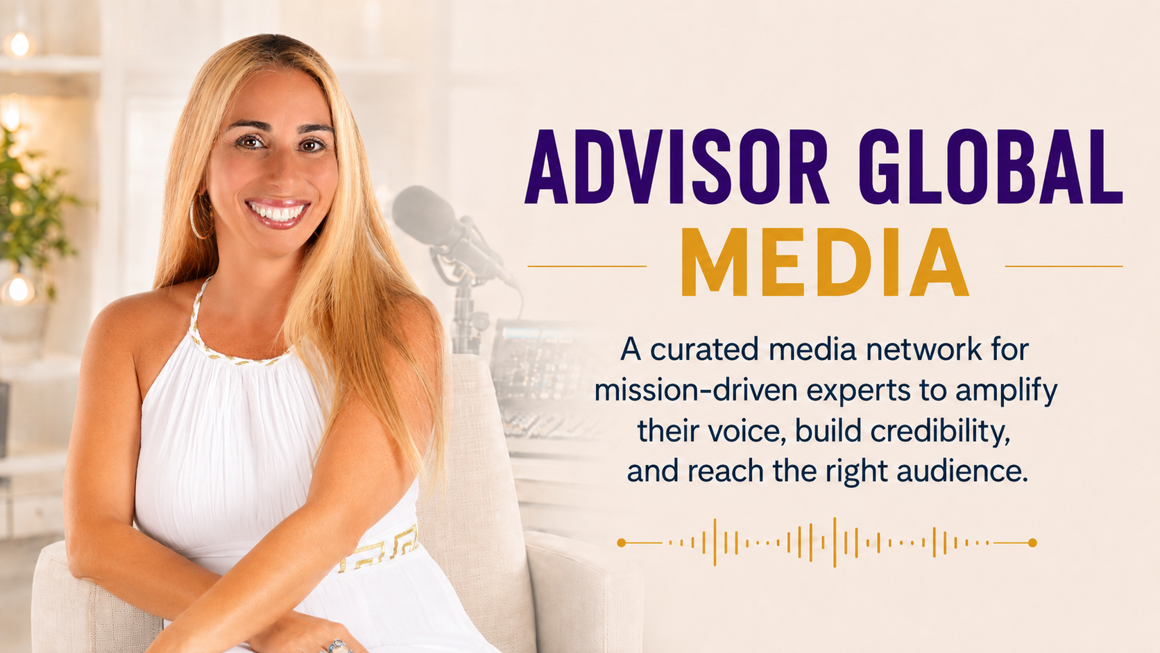 Advisor Global Media Network Stacey Chillemi representing Advisor Global Media, a curated media network that helps mission-driven experts amplify their voices, build credibility, and reach the right audience.