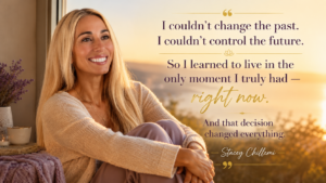 Stacey Chillemi award-winning podcast host sharing what nearly fifty years with epilepsy taught her about living in the present moment