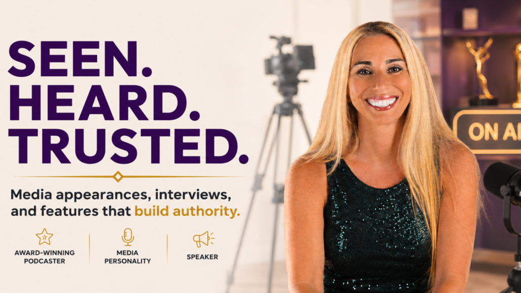 Seen, Heard, and Trusted — Stacey Chillemi Stacey Chillemi in a professional media studio representing award-winning podcasting, media appearances, interviews, and speaking.